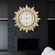 欧式轻奢客厅挂钟静音石英钟表北欧装饰艺术挂墙钟表创意时钟墙饰
