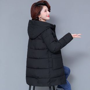 妈妈羽绒棉服2024中老年女人冬装外套中长款棉袄洋气冬季棉衣