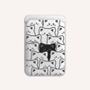 简约线条猫咪magsafe磁吸卡包适用苹果iphone15promax皮革plus同款真皮卡套mini手机壳皮质配件门禁卡通套
