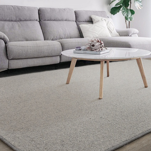 羊毛地毯客厅茶几毯纯羊毛现代简约轻奢纯色环保卧室床边满铺