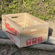 zakka大号装饰木箱家居，实木收纳箱户外露营野餐摄影布置道具木盒