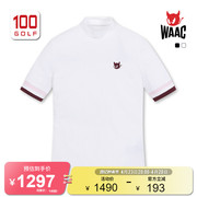 WAAC/小恶魔韩国高尔夫女装短袖24夏季时尚立领运动T恤半袖