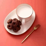 藤野制菓脆麦圈巧克力味代可可营养早餐即食冲饮牛奶儿童休闲零食