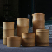 竹节茶叶罐精磨茶筒茶叶，储藏罐茶粉盒，抹茶包装礼盒便携旅游密封罐