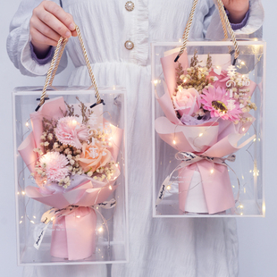 母亲节创意生日礼物香皂康乃馨，玫瑰花束礼盒送女闺蜜妈妈老师员工