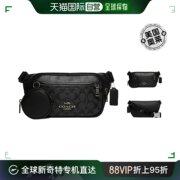 Coach/蔻驰 Elias 男士帆布腰包胸包单肩包 黑色CJ507 美国奥莱