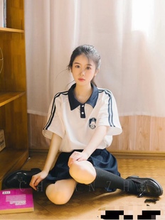 韩国品牌青少年女童，2024年夏装polo衫可以亲子