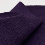 布艺岛高端贵气 深紫色光泽水波纹羊绒羊毛面料 秋冬大衣斗篷布料