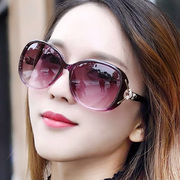 2024偏光太阳镜女士，韩版明星时尚潮圆脸大框镶钻墨镜网红眼镜