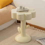 创意奶油风花朵沙发小茶几，床头边几现代简约小户型桌子客厅装饰