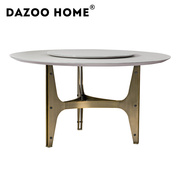 钢化玻璃餐桌现代简约轻奢双层旋转玻璃面转盘圆形吃饭桌椅组合