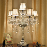 欧式客厅台灯卧室水晶温馨床头灯现代简约美式时尚书房婚用台灯