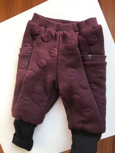 韩国中小童装冬季女童宝宝，酒红洋气加厚棉裤，保暖长裤靴裤