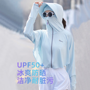 UPF50+防晒衣女款夏薄款透气户外防紫外线外套罩衫开衫冰丝防晒服
