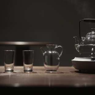 工匠家品绿茶杯 玻璃茶壶 公道杯 分茶器 耐热玻璃煮茶器电陶炉