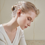 zegl金色c型耳夹女无耳洞耳环，2024年潮适合夏天的复古耳饰品