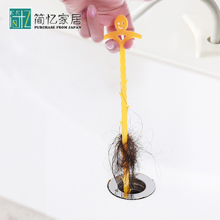 日本下水道疏通神器厨房，厕所浴室头发，清理器钩子马桶毛发疏通工具