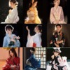 全套改良和服浴衣神明少女和服日式传统樱花日系摄影表演写真