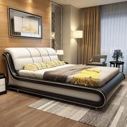 皮床1.8米双人床现代简约1.5m单人床主卧大床储物时尚高端皮艺床
