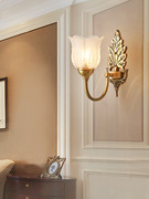 TR3K美式壁灯卧室床头灯墙灯全铜楼梯灯现代简约客厅复古法式。