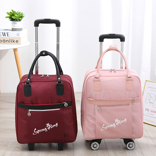 韩版短途拉杆旅行包女大容量手提旅行袋机防水轻便超大行李拉杆袋