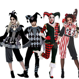 万圣节服装 男女马戏团小丑服装回魂惊悚套装 化妆舞会表演出服