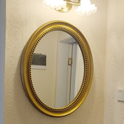 简约款欧式椭圆浴室镜玄关镜美式卫生间镜卫浴镜防水装饰镜洗漱镜