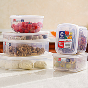日本进口家用冰箱水果保鲜盒带盖熟食物收纳盒便当盒饭盒密封盒子