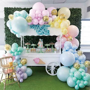 马卡龙气球套装婚房布置婚庆气球生日派对装饰用品乳胶气球套装