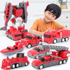儿童玩具拼装益智变形磁力车积木挖土机组装磁铁工程车男孩机器人