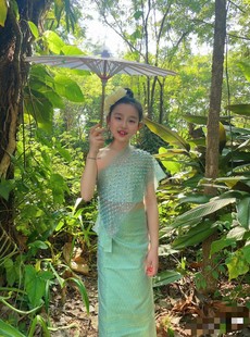 傣族民族服装女童套装，抹胸泰式儿童节表演拍照影楼旅游夏装