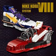 科比第8代战靴KB纪念篮球鞋NBA湖人男孩拼装积木玩具礼物