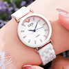 歌迪白色陶瓷表带学生韩版时装玫瑰女士手表表女休闲石英国产腕表