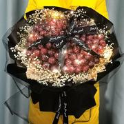 抖音网红创意生日礼物，送闺蜜水果车厘子草莓，花束材料diy包装纸
