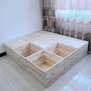 储物箱木箱定制收纳箱可坐凳多功能实木箱子拼床榻榻米盒子整理箱