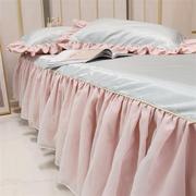 韩式蕾丝边床裙款冰丝凉席三件套夏季凉感床单，可水洗可折叠软席子