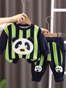 婴儿衣服五六七八九十12个月0男童秋装1-2-3岁宝宝个性两件套装潮