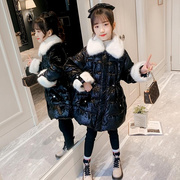 日本ER6儿童装女童棉袄7加厚秋冬装8洋气9十岁女孩新年拜年棉服棉