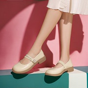 卓诗尼2023年秋款法式玛丽珍鞋女款软皮中跟单鞋线下商场同款