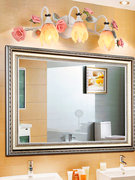 韩式田园镜前灯欧式花草，灯床头灯浴室，镜前灯创意个性过道床头灯