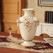 奢华欧式陶瓷花瓶摆件仿真花客厅，玄关花艺电视柜，插花高档家居饰品