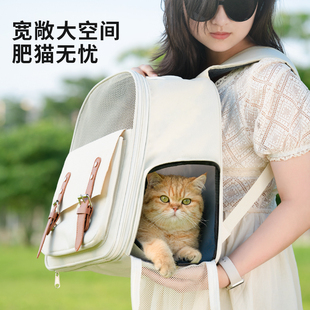 猫包外出便携夏季宠物背包双肩书包四季通用防应激手提透气兔子包
