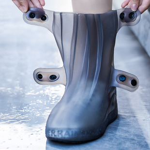 雨鞋套防水男款雨天，防雨鞋套防滑耐磨硅胶雨鞋，水鞋儿童脚套雨靴