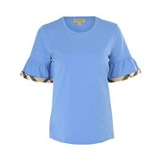 Burberry 博柏利 棉质女士蓝色短袖T恤 4043619