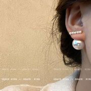 韩国轻奢珍珠耳钉女小众设计感高级耳环2023年潮复古耳饰秋冬