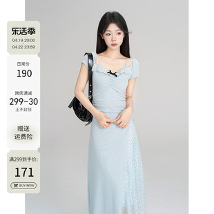 一颗小野莓设计感韩系，甜美气质长裙时尚百搭盐系千金连衣裙女夏季