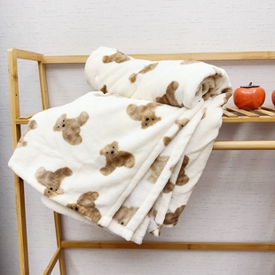 布偶熊法兰(熊法兰)绒毯可爱卡通，休闲午睡沙发，毛毯办公室宿空调盖毯