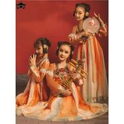 小女孩古装女宝宝儿童古典演出服敦煌舞蹈女童汉服唐装襦裙中国风