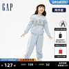 Gap女幼童冬季LOGO洋气加绒卫衣卫裤两件套儿童装运动套装836871