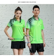 羽毛球服套装男女款运动服圆领速干短袖网球乒乓球衣团购定制印字